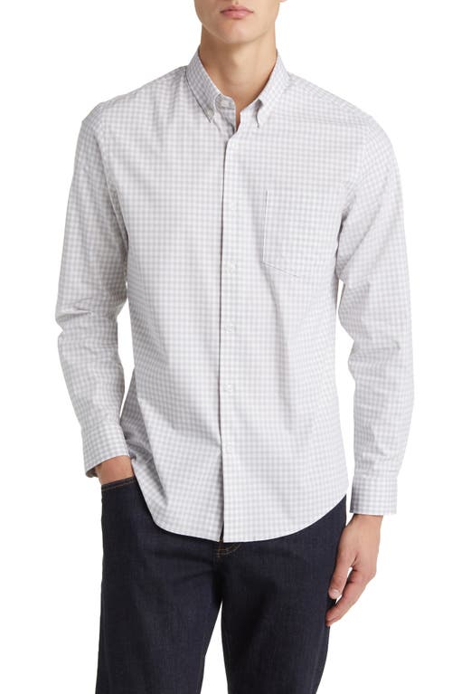 Nordstrom Tech Smart Trim Fit Button-Down Shirt in Grey Silk Will Gingh at Nordstrom, Size X-Small