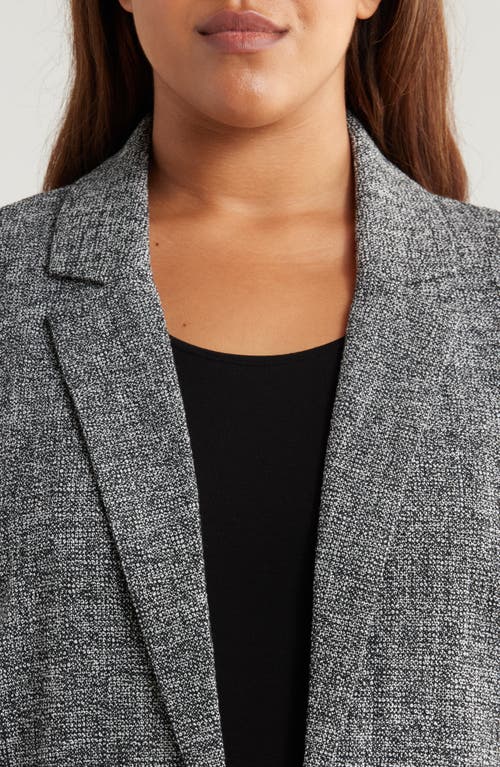 Shop Eileen Fisher Long Blazer In Black/white