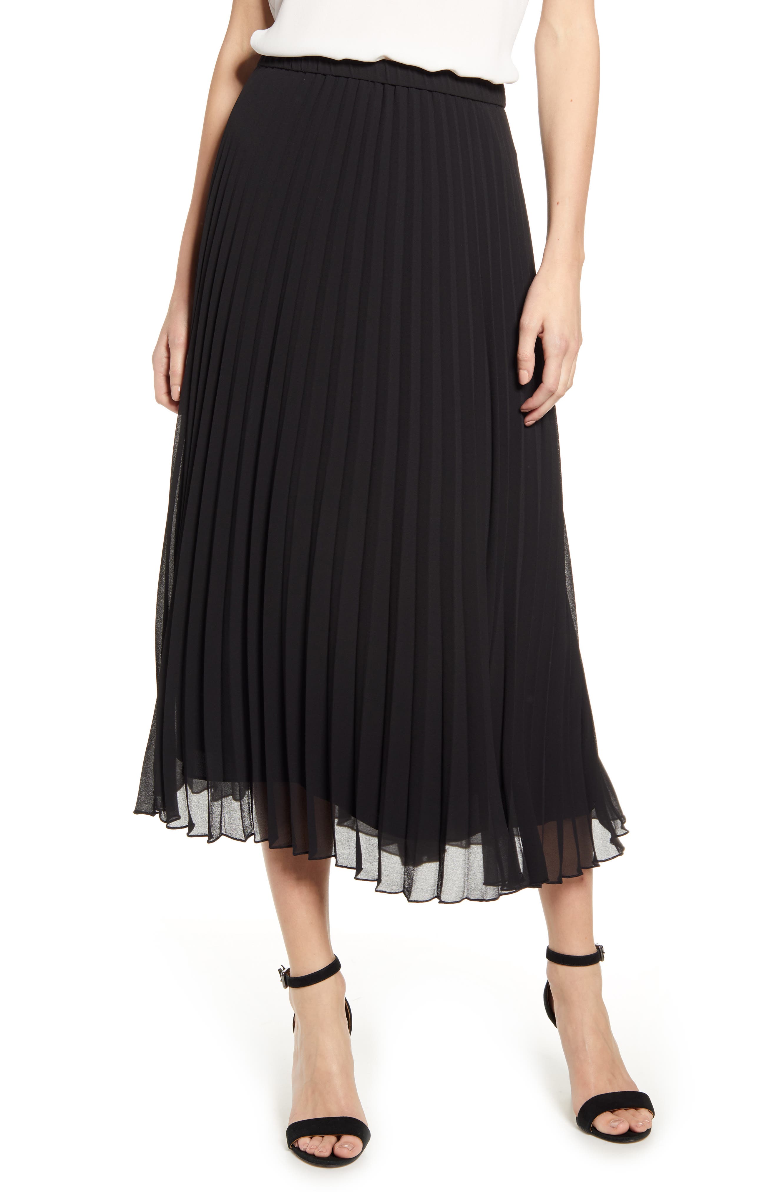 Anne Klein Pleated Midi Skirt Nordstrom