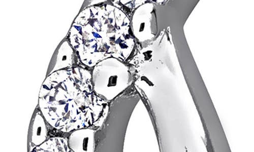 Delmar Lab-created Moissanite Twist Huggie Hoop Earrings In White/silver
