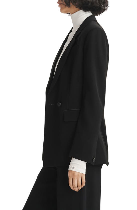 Rag & Bone Tessa Japanese Crepe Blazer In Black