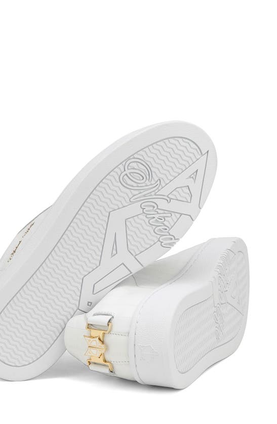 Shop Naked Wolfe Suri Eelskin Embossed Sneaker In White-eel Print Leather