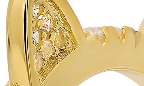 Queen Jewels Cz Pavé Kitty Cat Ring In Gold