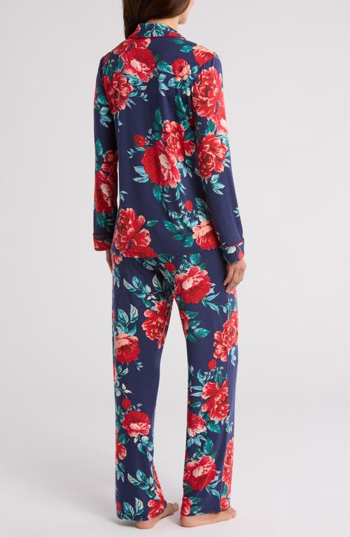 Shop Nordstrom Moonlight Eco Knit Pajamas In Navy In Bloom