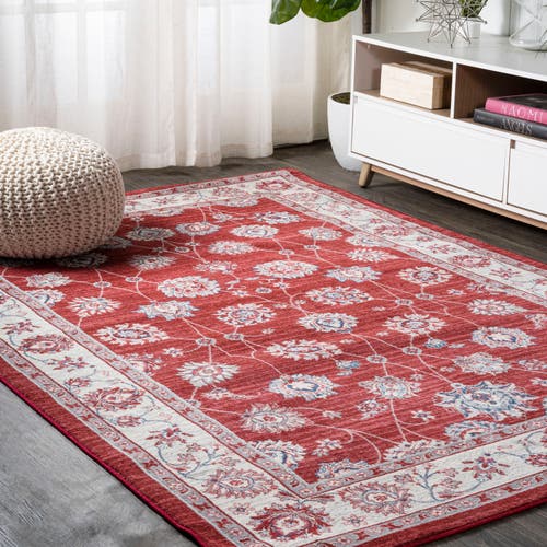 Jonathan Y Modern Persian Vintage Moroccan Traditional Area Rug In Red/ivory