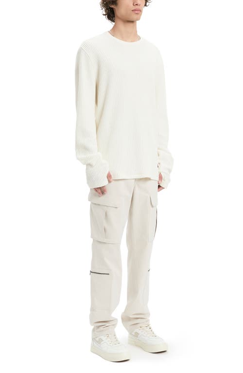 Shop Vayder Baggy Stretch Cotton Cargo Pants In Ecru