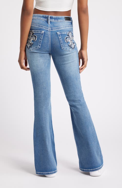 Shop Ptcl Fleur De Lis Flare Jeans In Indigo