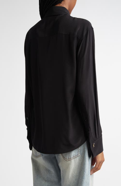 Proenza Schouler Arabella Silk Button-up Shirt In Black