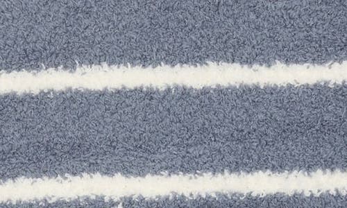 Barefoot Dreams ® Cozychic® Horizontal Stripe Throw Blanket In Shadow Blue-cream