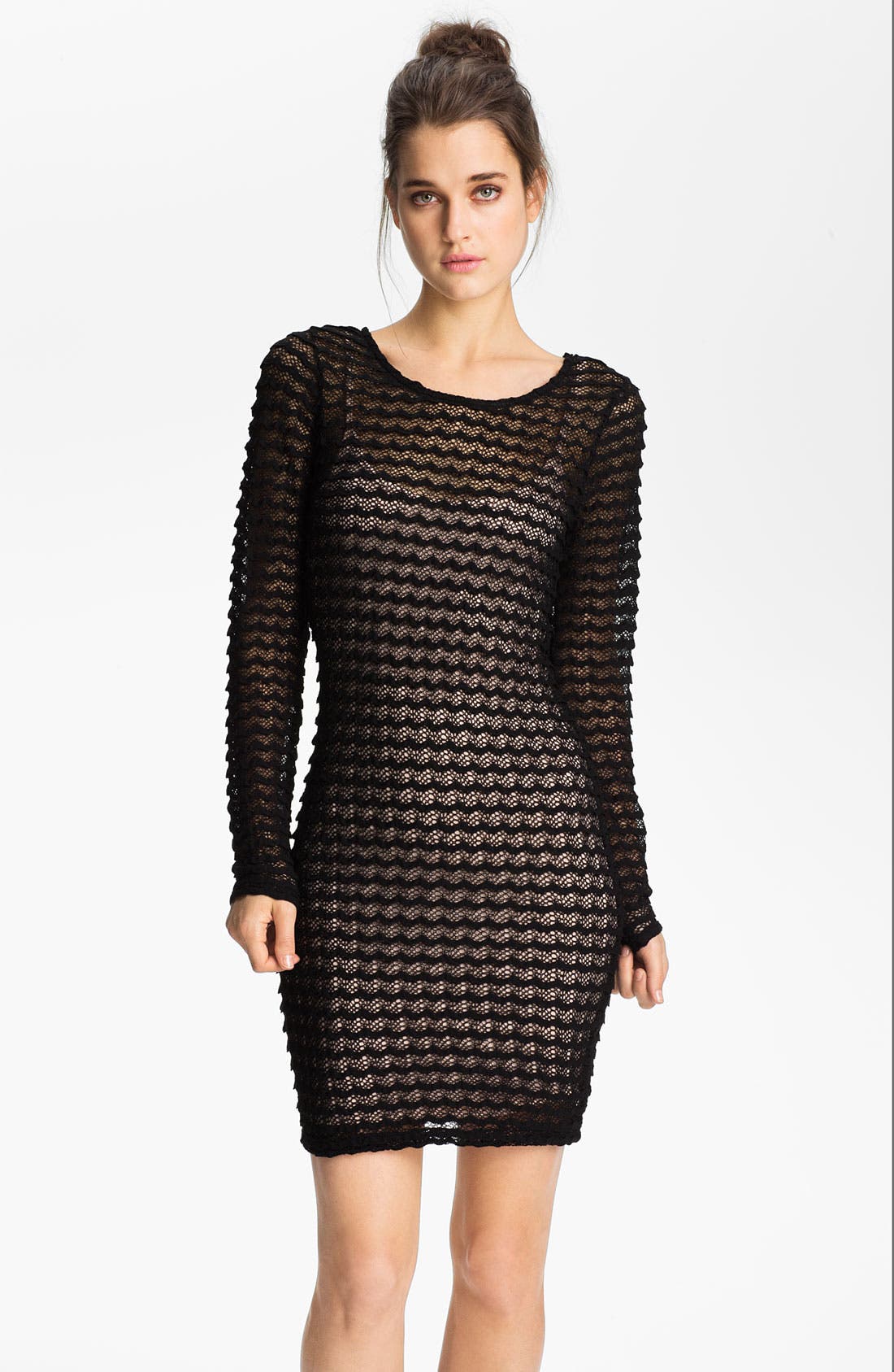 Sanctuary 'A la Mode' Sheer Knit Dress Nordstrom