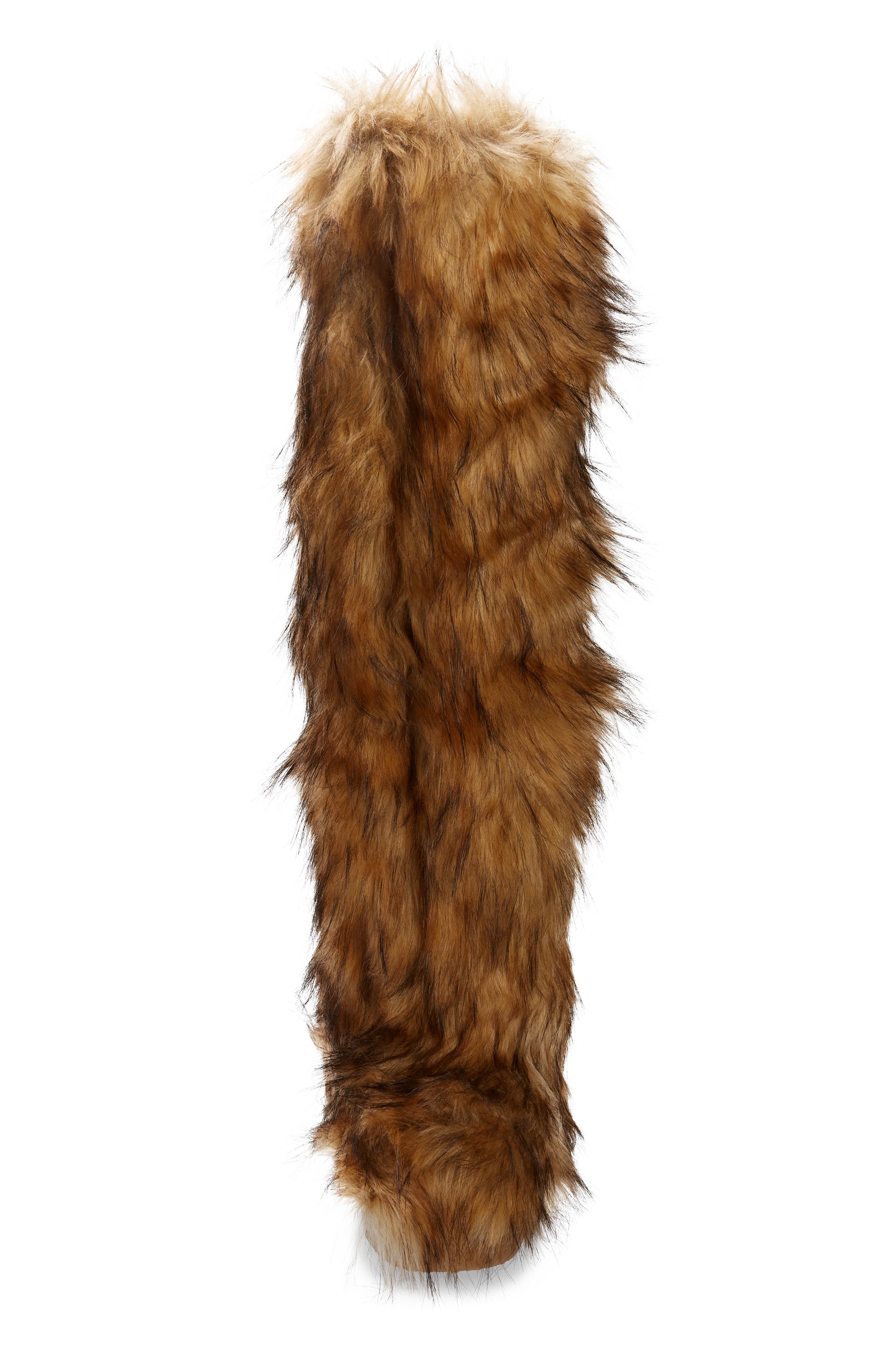 Brown Faux Fur Leg Warmers