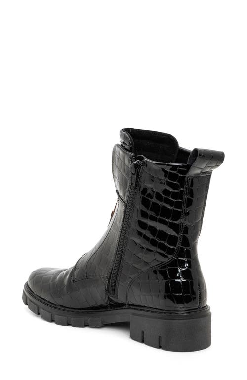 Shop Ara Deon Zip Combat Boot In Black