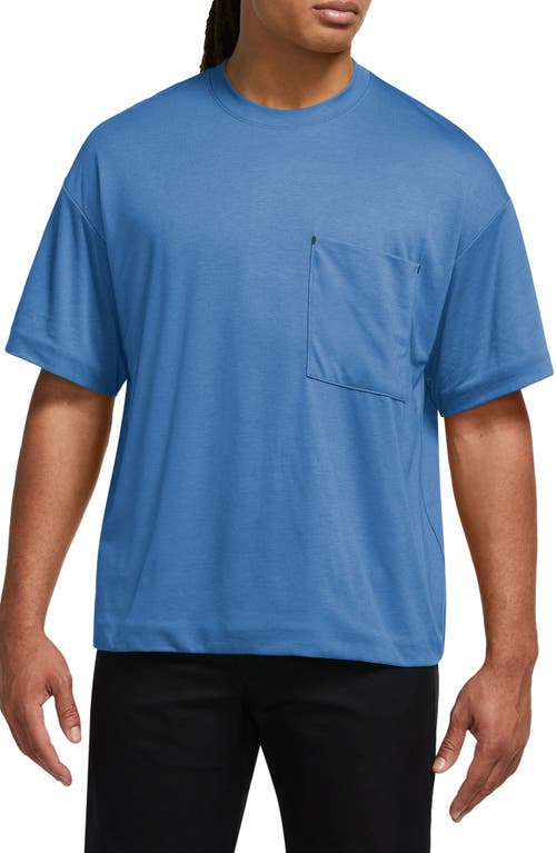 Nike Sportswear Tech Pack Dri-fit Oversize Pocket T-shirt In Star Blue/black/star Blue