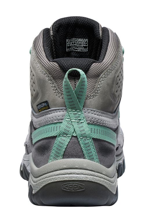 Keen Targhee Iv Waterproof Mid Hiking Shoe In Alloy/granite Green