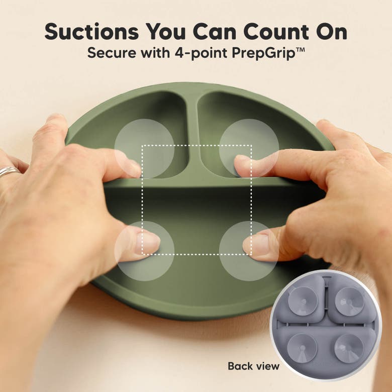 Shop Keababies 3-pack Prep Silicone Suction Plates In Slate