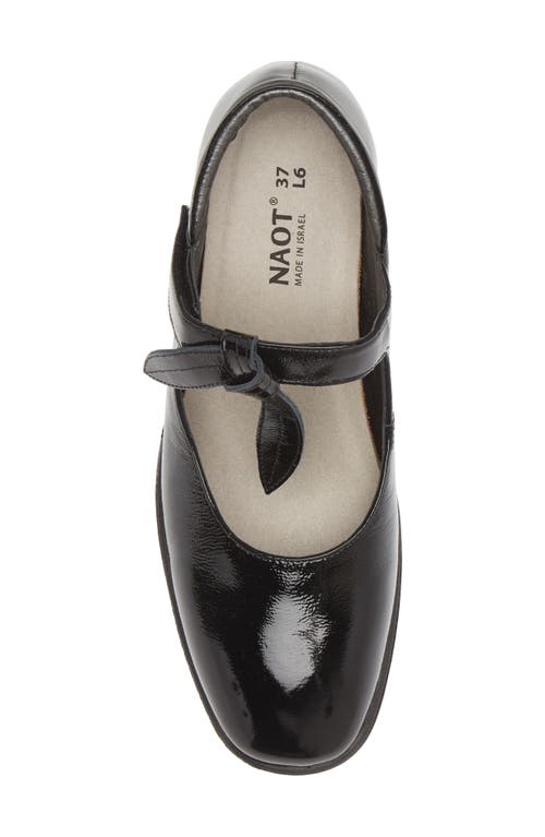 Shop Naot Nobility Mary Jane Pump In Black Crinkle Patent Leather