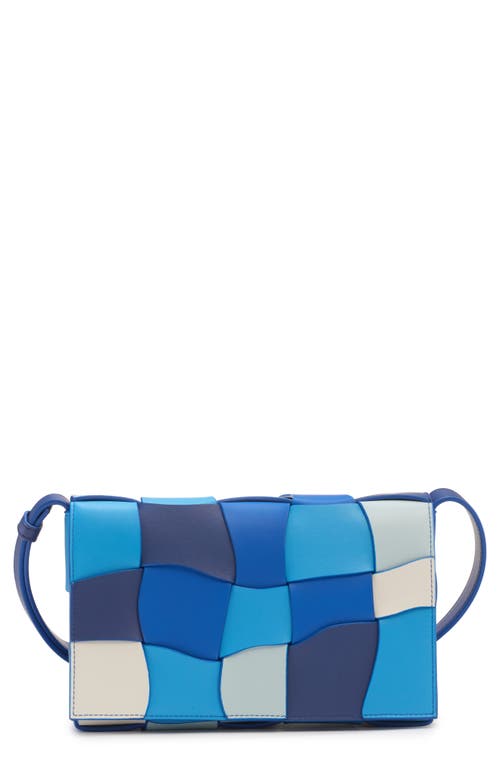 Bottega Veneta Medium Cassette Wavy Intreccio Leather Crossbody Bag in Blue Multi at Nordstrom