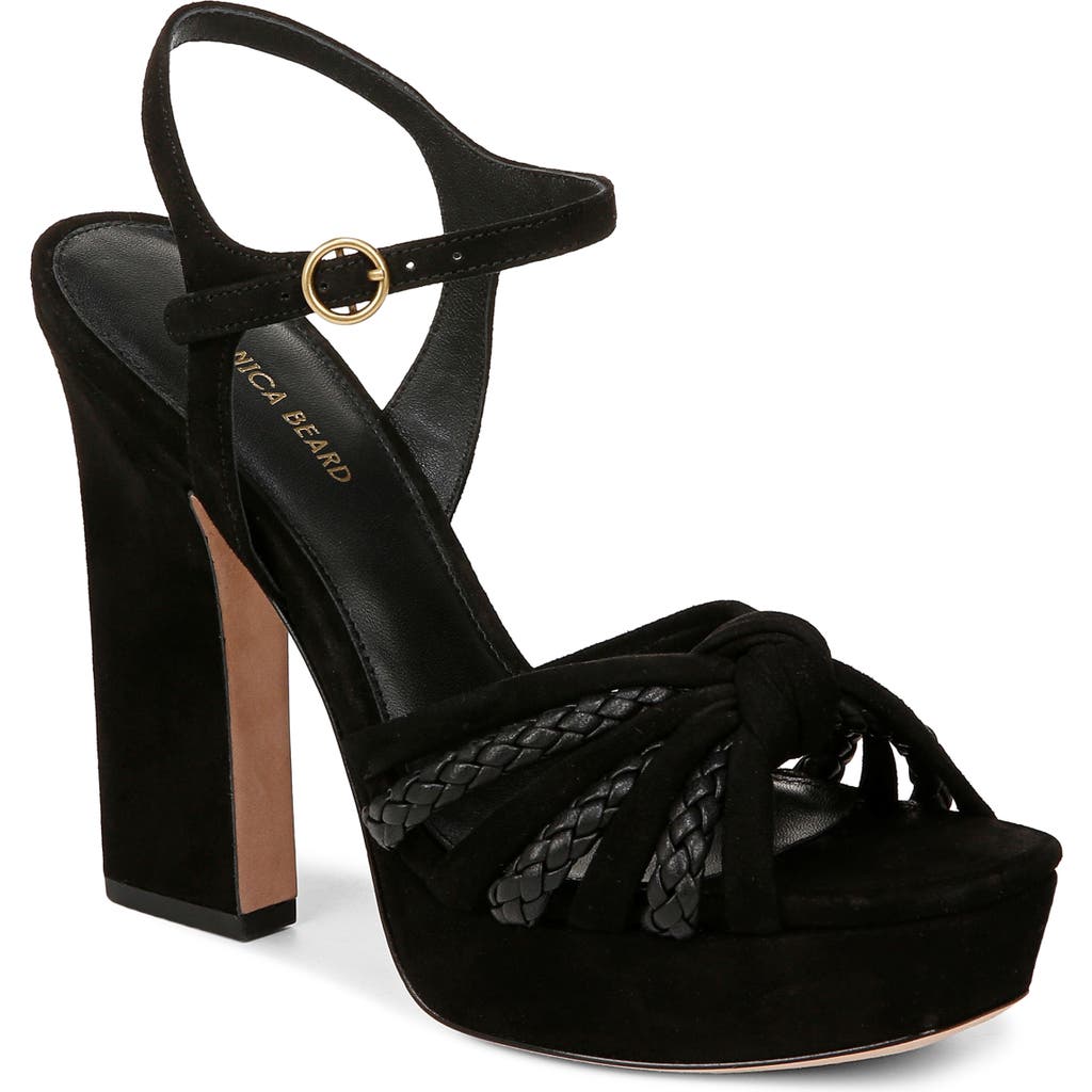 Shop Veronica Beard Flavia Ankle Strap Platform Sandal In Black