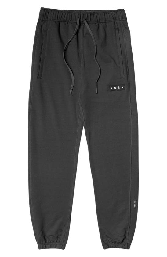 Shop Asrv Microterry Joggers In Space Grey