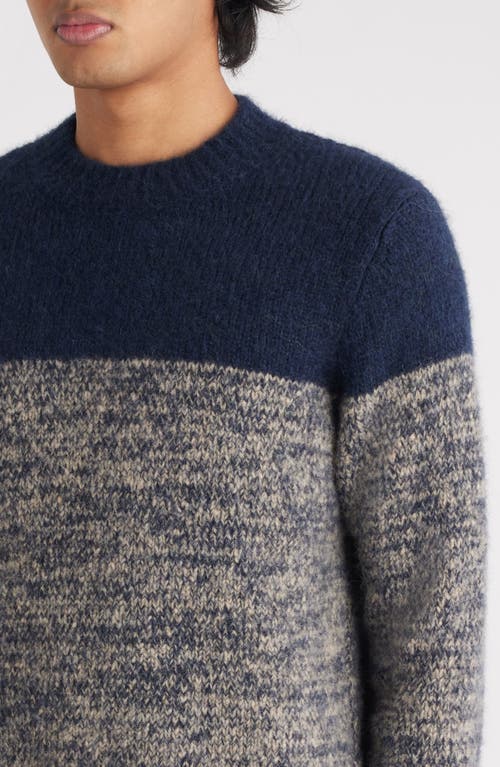 Shop Dries Van Noten Moritz Colorblock Alpaca Blend Sweater In Navy 509