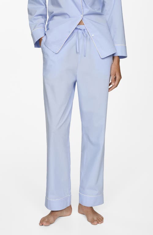 MANGO MANGO DRAWSTRING STRAIGHT LEG LOUNGE PANTS 