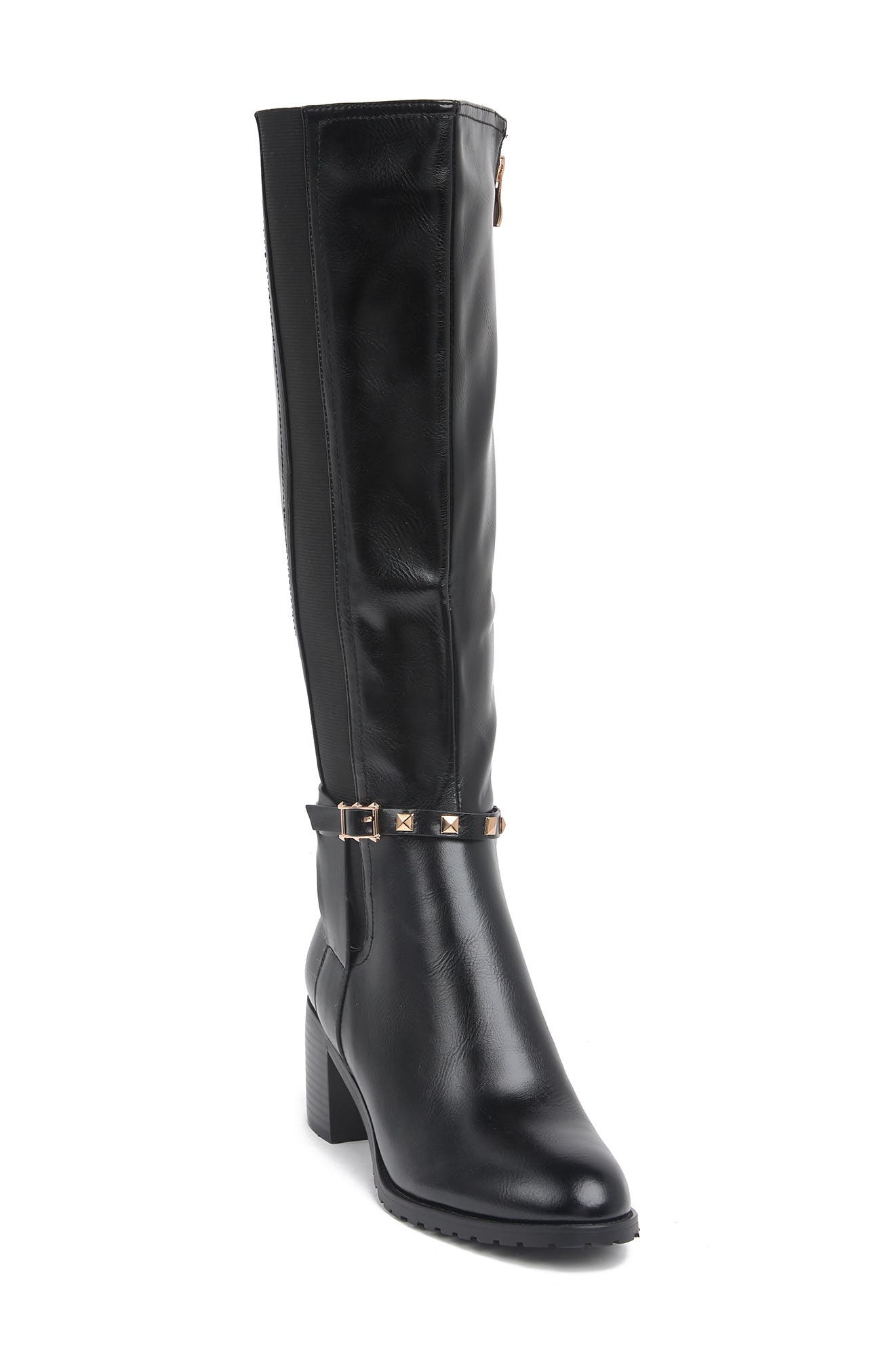 studded tall boots