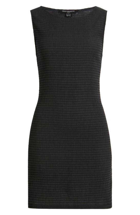 Shop French Connection Rachael Textured Sleeveless Sheath Dress In Black