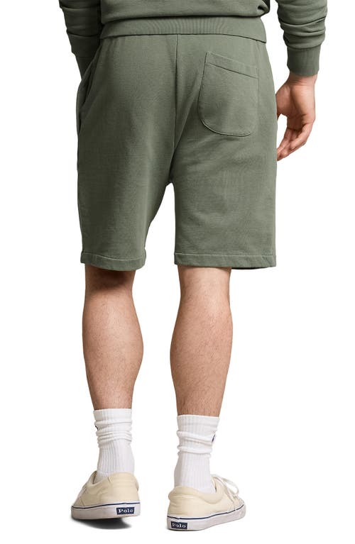 Shop Polo Ralph Lauren French Terry Drawstring Shorts In Cargo Green