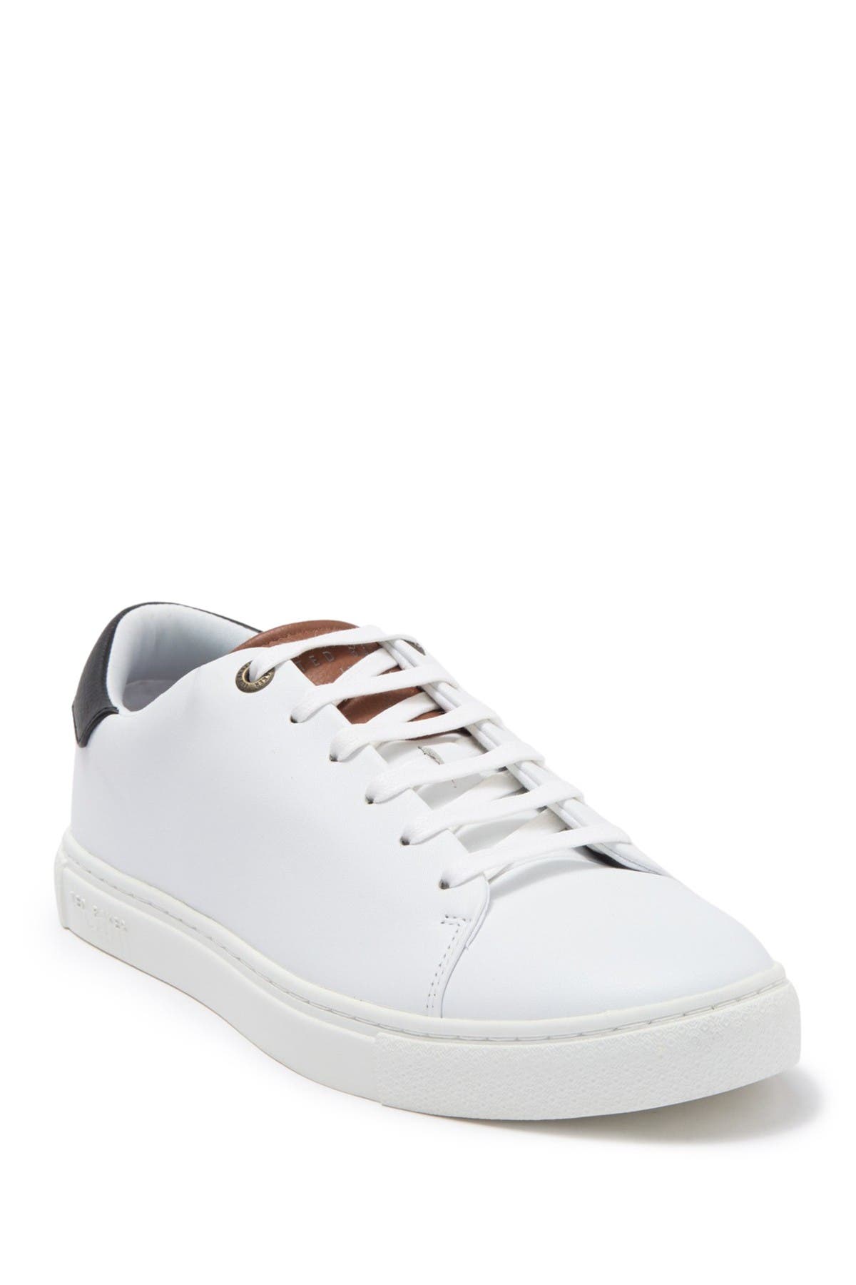 ted baker white leather trainers with rose gold