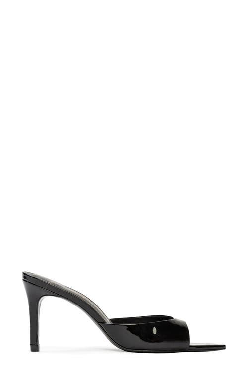 Shop Black Suede Studio Brea Pointed Toe Sandal In Black Patent