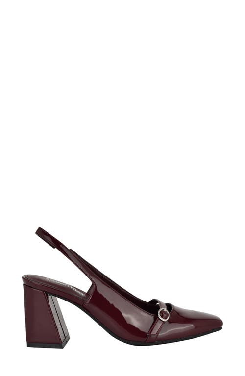 Shop Calvin Klein Ellisa Slingback Pump In Dark Red