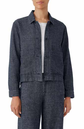 Eileen fisher deals cropped denim jacket