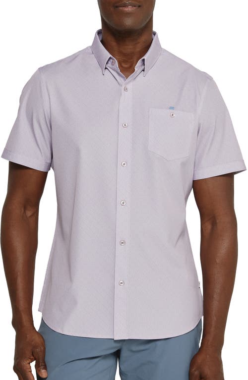 Leven Short Sleeve Button-Up Shirt in Stone Rose