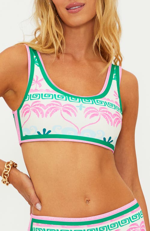 Beach Riot Francis Bikini Top in Tropical Palm 