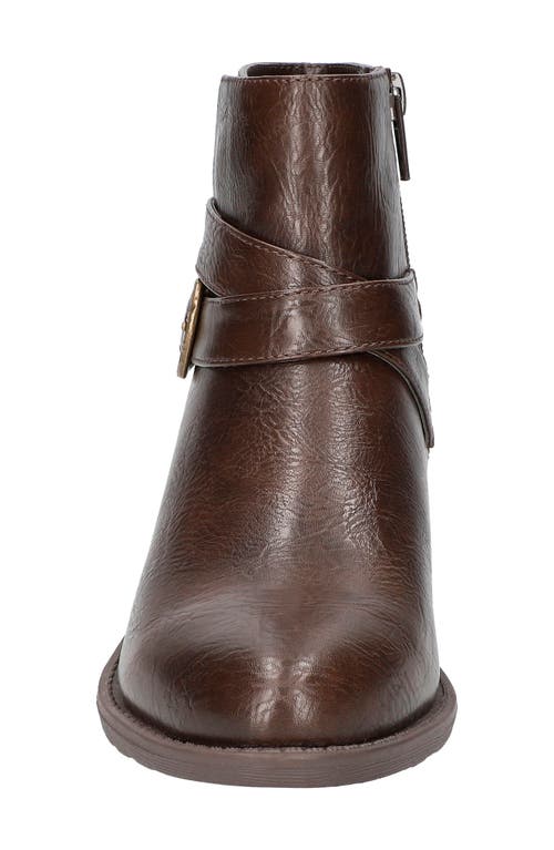 Shop Easy Street Skyler Block Heel Bootie In Brown