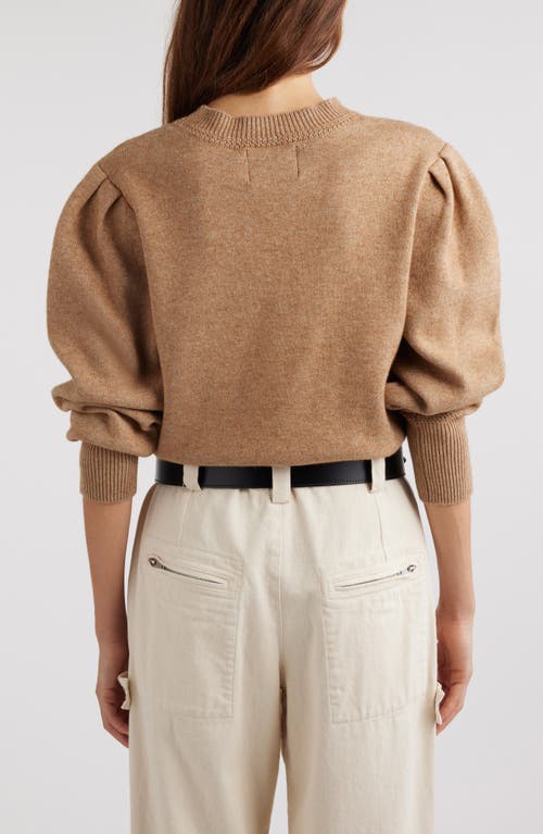 Shop Isabel Marant Étoile Kelaya Balloon Sleeve Sweater In Camel