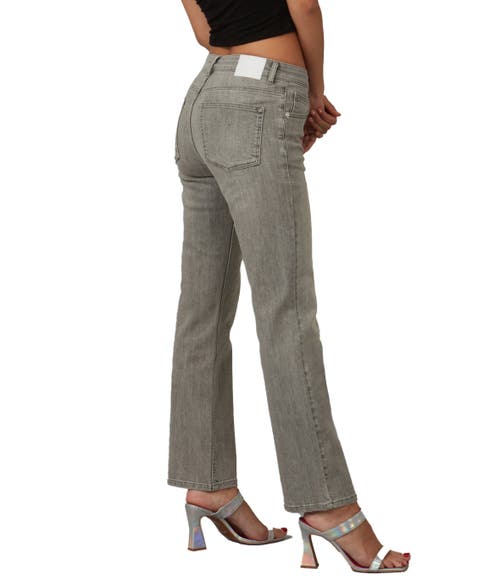 Shop Lola Jeans Denver High Rise Straight Jeans In Mid Ash