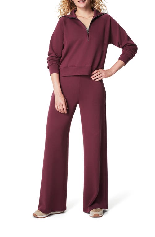 Shop Spanx ® Airessentials Half Zip Sweatshirt In Fig