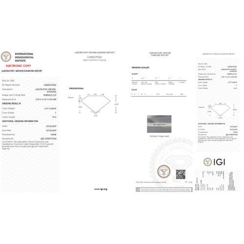 Bliss Diamond 2.97ct Platinum Certified Lab Grown Emerald Cut Diamond Engagement Ring In Platinum