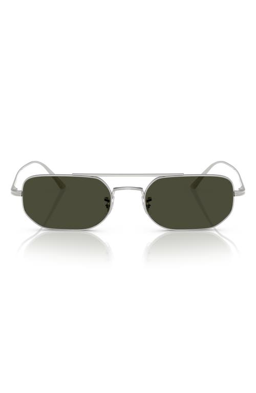 Shop Oliver Peoples 52mm Pillow Sunglasses In Silver