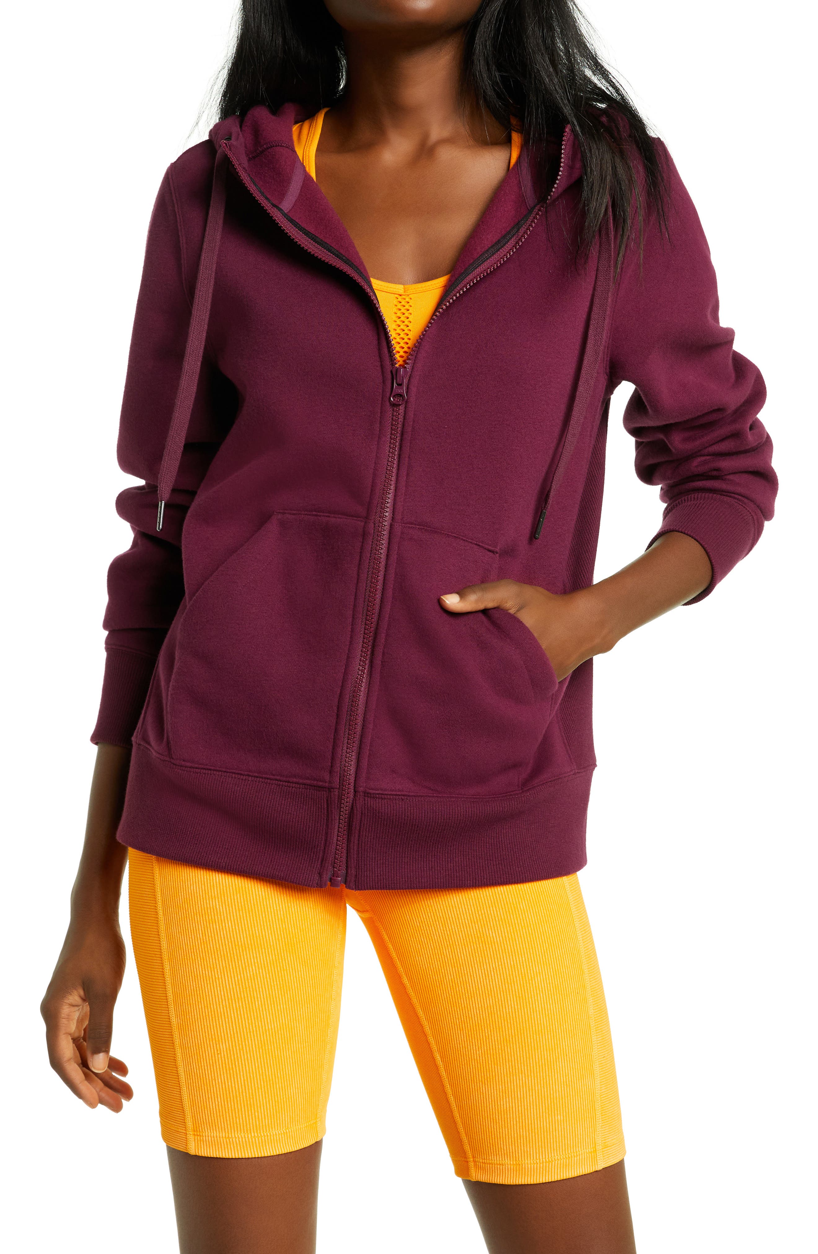 purple zipper hoodie