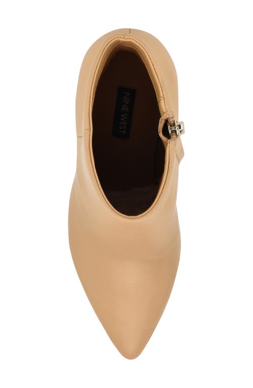 Shop Nine West Plumm Pointed Toe Bootie In Light Natural