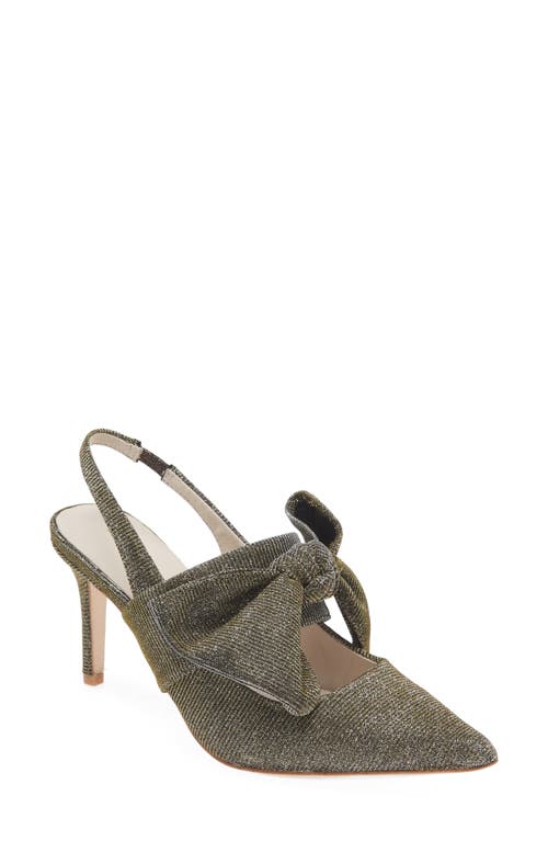 Francisme Pointed Toe Pump in Bronze Iridescent Leather
