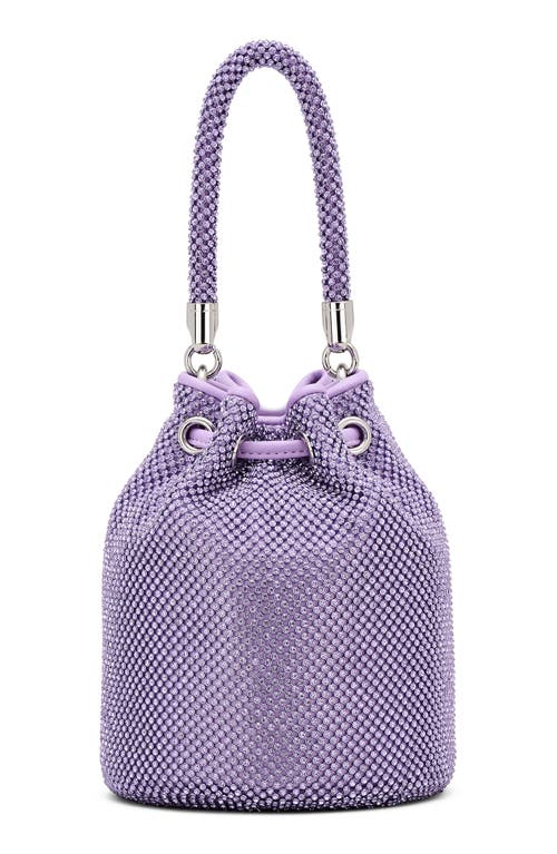 Shop Marc Jacobs The Mini Rhinestone Bucket Bag In Wisteria