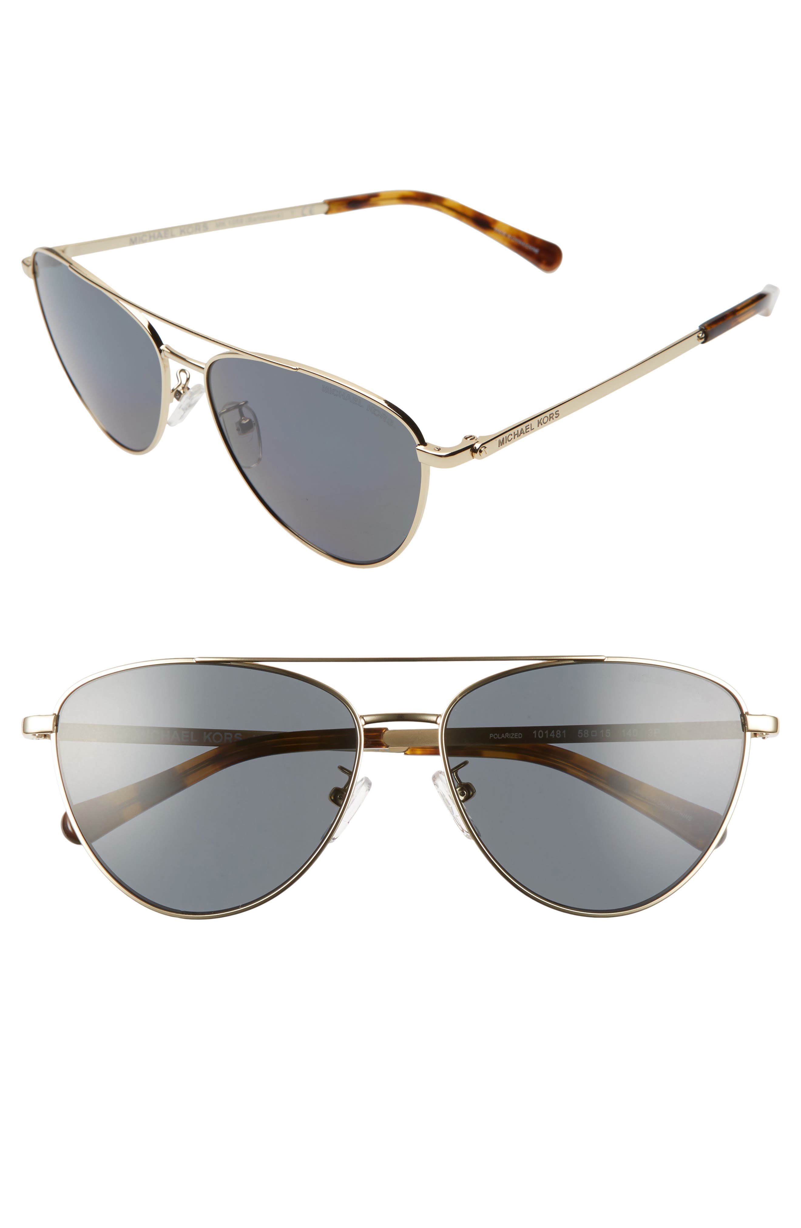 michael kors polarized aviator sunglasses