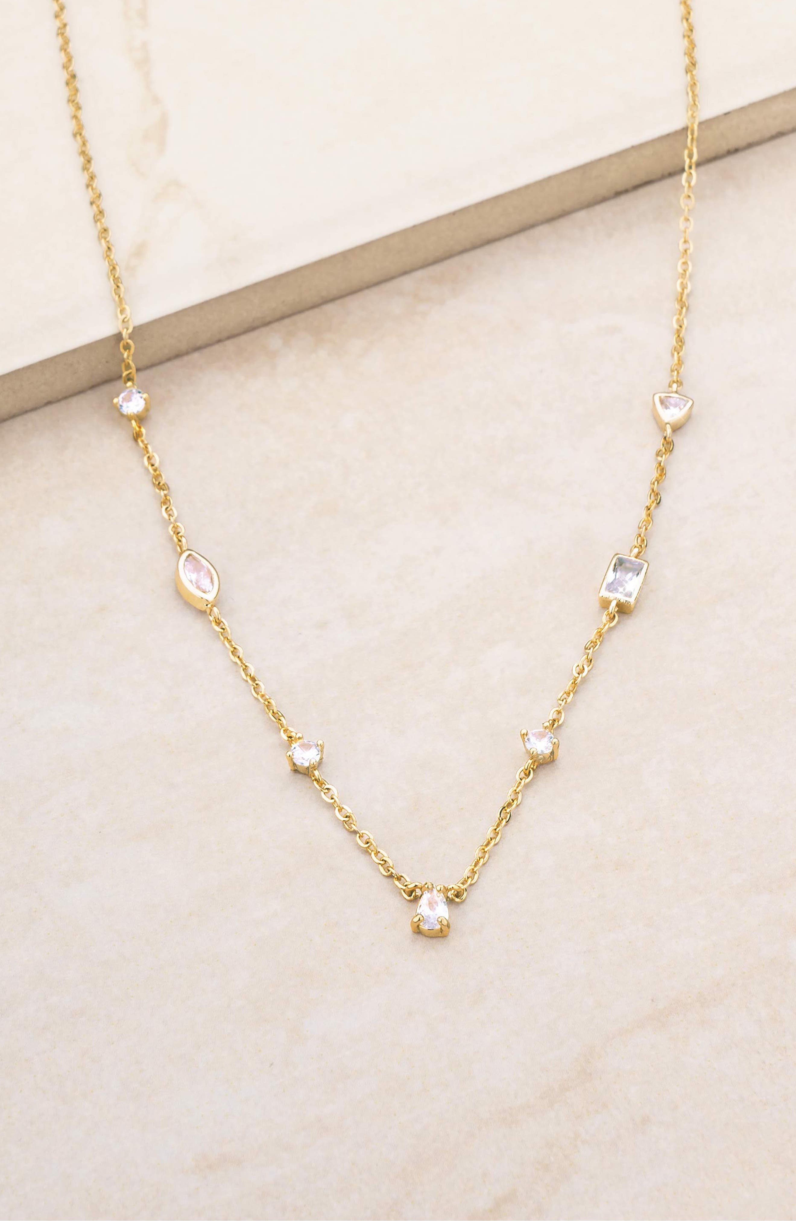 crystal station necklace