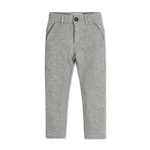 Hope & Henry Boys' Fleece Suit Pant, Kids In Gray Heather Herringbone