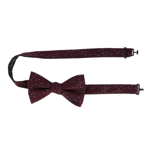 Trafalgar Mystere Metallic Star Light Silk Bow Tie In Red