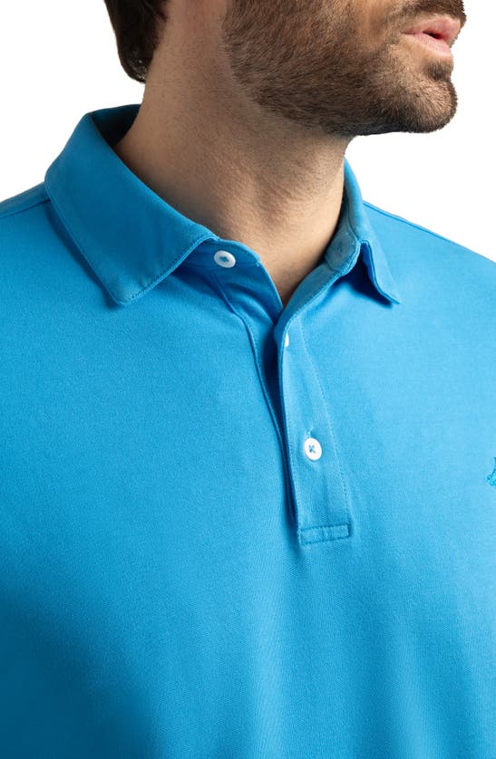 Shop Hypernatural El Capitán Classic Fit Supima® Cotton Blend Piqué Golf Polo In Mediterranean Blue