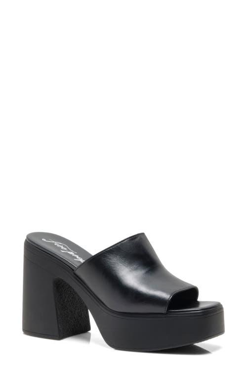 Free People Zoe Platform Slide Sandal in Onyx